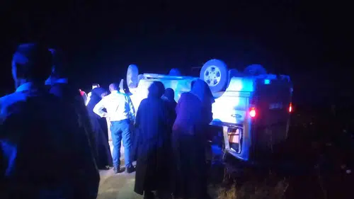 Sivas İmranlı yolunda minibüs devrildi 7 yaralı
