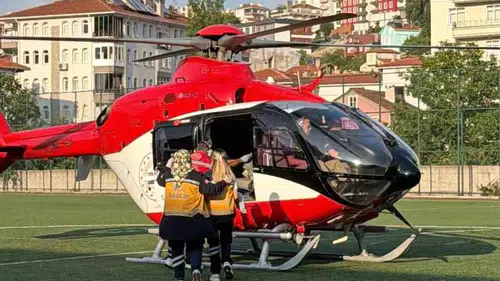 Kastamonu'da yanan bebek için gökyüzü seferber oldu