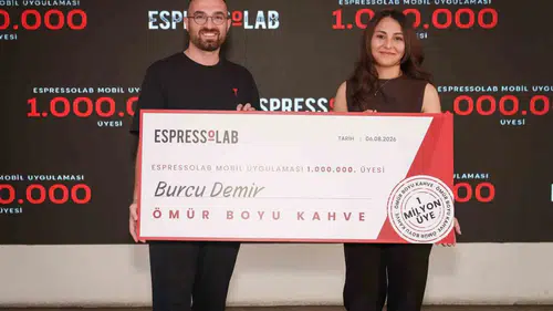 Espressolab uygulamasında 1 milyonuncu kullanıcıya ömür boyu bedava kahve
