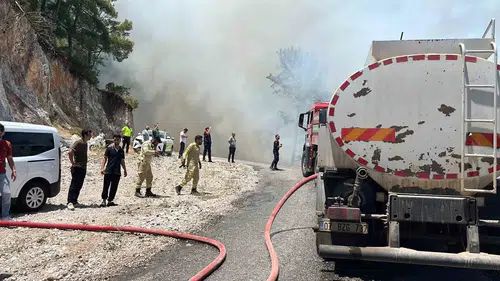 Alanya ormanlarında alevler yükseliyor