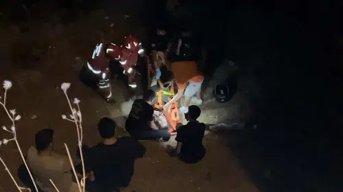 Fethiye’de gece yarısı duvardan düşen iki kişi hastanelik oldu