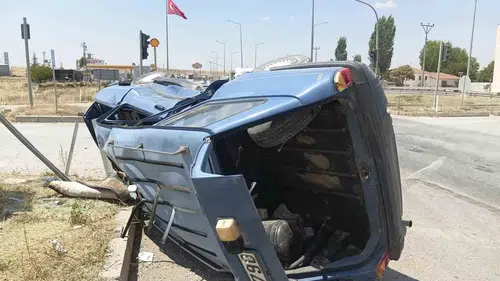 Çorum Sungurlu yolunda kavşak kazası