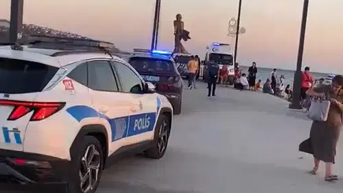 Büyükçekmece sahilinde hareketli dakikalar