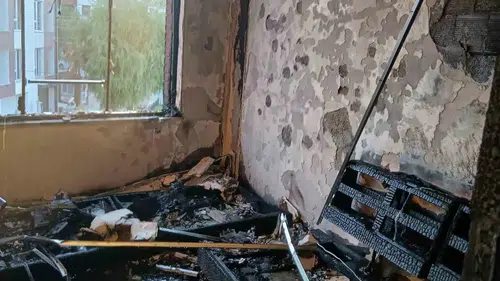 Eskişehir’de gece vakti apartman yangını paniği