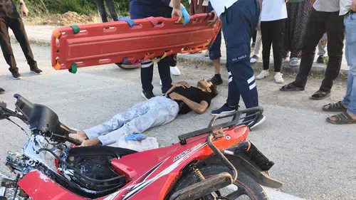 Malatya’da motosiklet kazası Forklifte çarptı