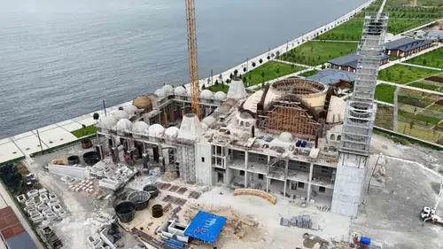 Rize’deki dev cami inşaatında sona yaklaşılıyor