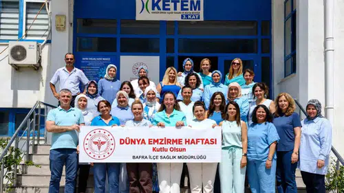 Bafra’da anne sütünün bebek gelişimi üzerindeki etkisi vurgulandı
