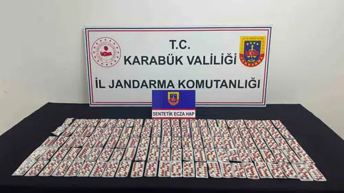 Karabük'te uyuşturucu operasyonu Binlerce hap yakalandı