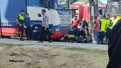 Kapaklı'da korkunç kaza: Yaya geçidindeki yaşlı kadın TIR'ın altında kaldı