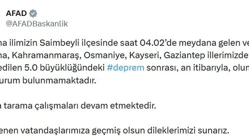 Sabahın ilk ışıklarında bölgeyi sarsan deprem: Adana merkezli sarsıntı çevre illerde de hissedildi