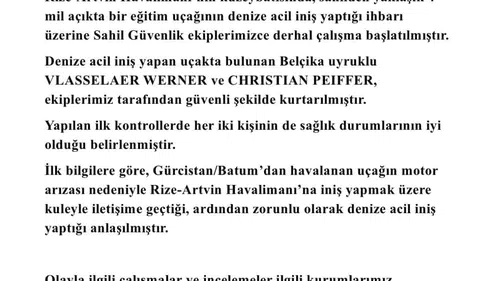Karadeniz üzerinde korku dolu anlar: Motoru duran eğitim uçağı denize çakıldı