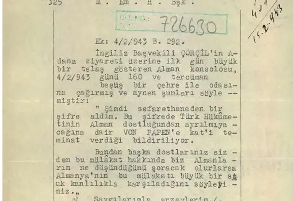 İkinci Dünya Savaşı'nın kritik dönemeçlerinden biri: Adana zirvesi Alman cephesinde nasıl yankılandı?
