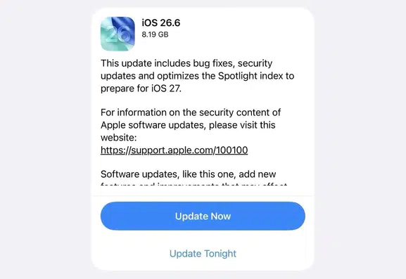 Apple telefonlar için yeni güncelleme yolda