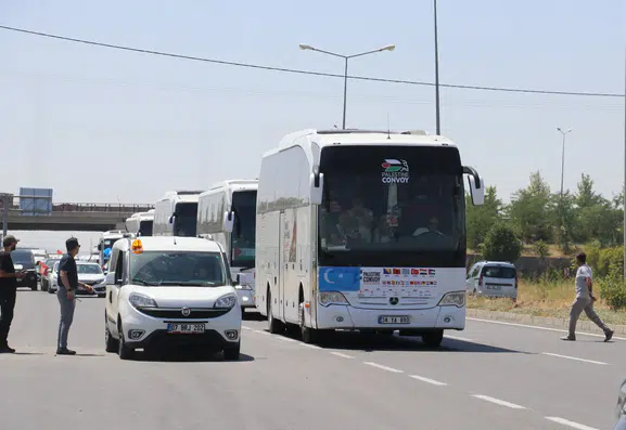 Avrupa’dan Filistin’e Destek Konvoyu Diyarbakır’a Geldi