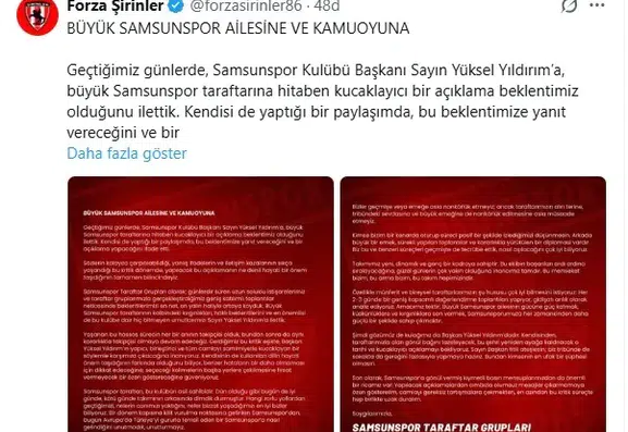 Samsunspor'da tarihi rest: Tribünler yönetime 'asıl sahibi biziz' mesajını verdi