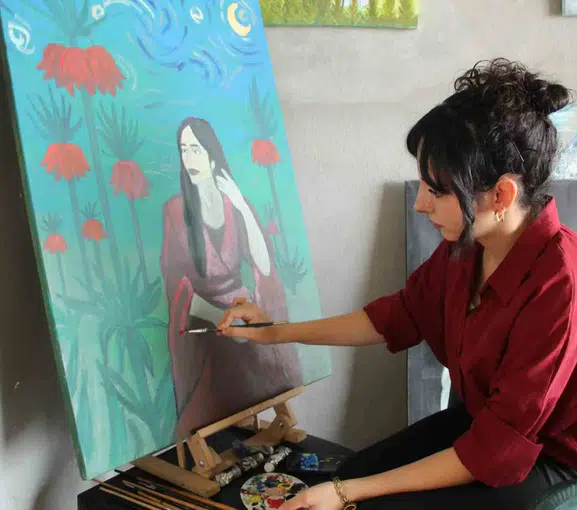 Şırnaklı genç ressam önyargıları fırçasıyla yıkıyor