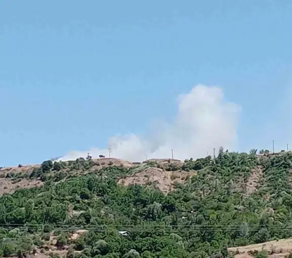 Palu'daki tarlalardan dumanlar yükseliyor