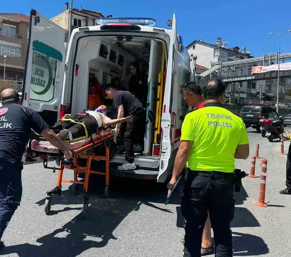 Alaplı'da motosiklet kazası sürücüyü hastanelik etti