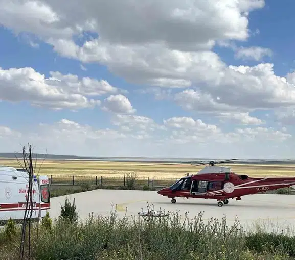 Kulu'da kalp krizi geçiren hasta için gökyüzü seferber oldu