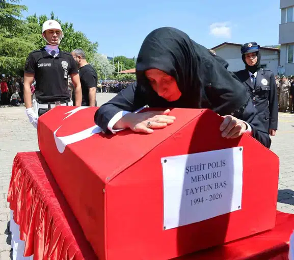 Muğla’da şehit düşen polis Tayfun Baş için son veda