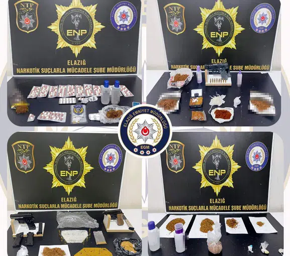Elazığ polisi zehir tacirlerine ağır darbe vurdu