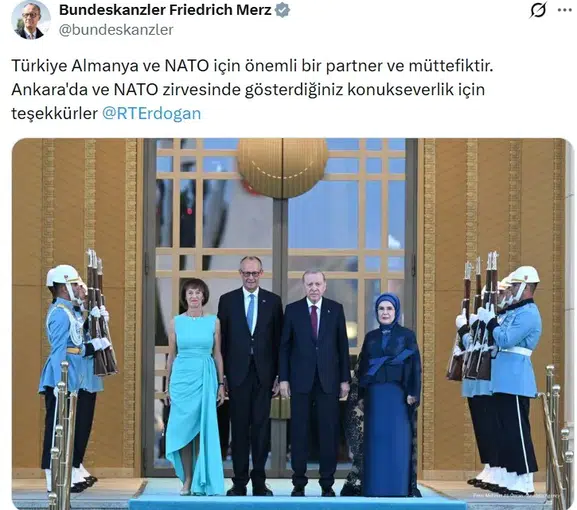 Almanya Şansölyesi Merz’den Türkiye’ye Türkçe mesaj