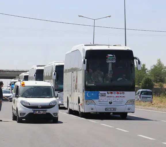 Avrupa’dan Filistin’e Destek Konvoyu Diyarbakır’a Geldi