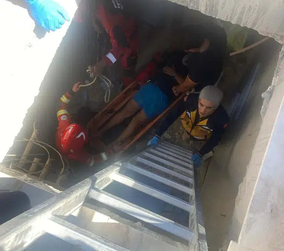 Bodrum'da korkutan kaza Havuz dairesine düşen kişi kurtarıldı