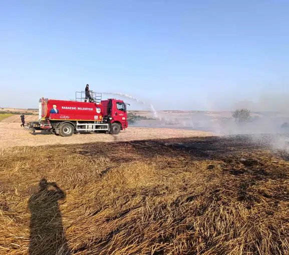 Kırklareli Doğanca köyünde anız yangını korkuttu