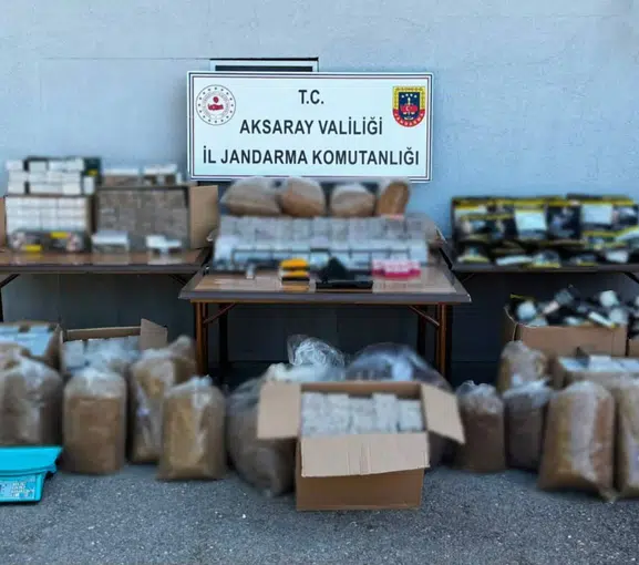 Aksarayda tütün operasyonuyla 750 bin liralık kaçak ürün toplandı