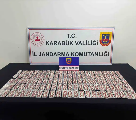 Karabük'te uyuşturucu operasyonu Binlerce hap yakalandı