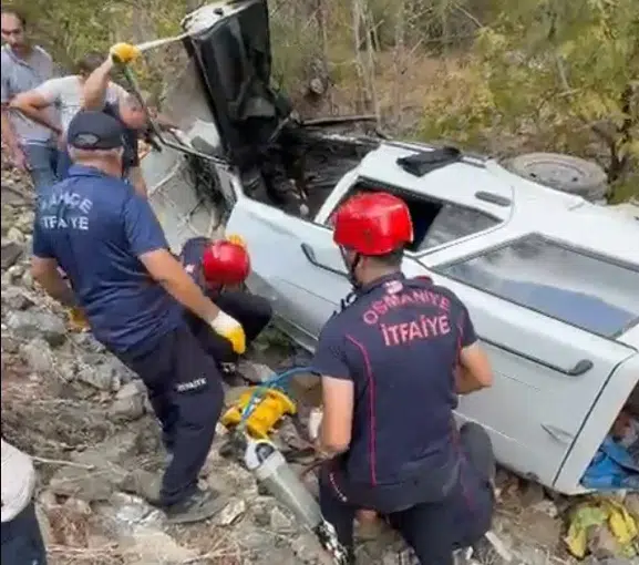 Osmaniye'de korkunç kaza: 50 metrelik uçuruma yuvarlanan araçtan acı haber geldi