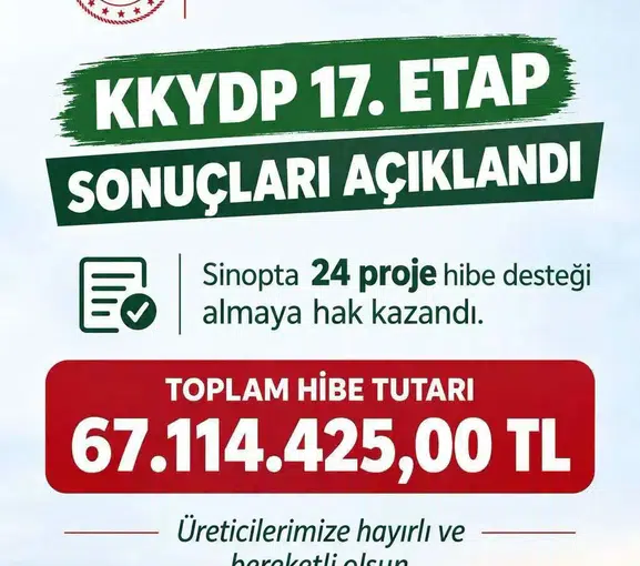 Sinoplu üreticinin yüzünü güldüren dev yatırım: 67 milyon liralık can suyu