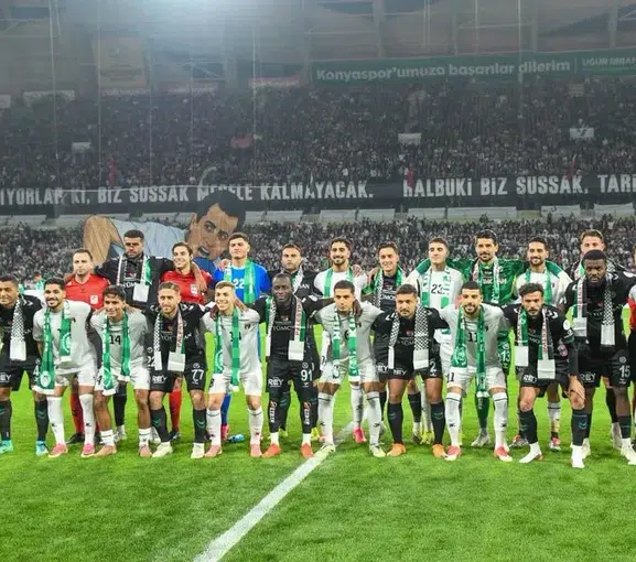 Yeşil sahalarda Filistin dayanışması: Konya'dan dünyaya yükselen güçlü mesaj