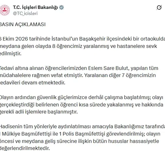 Başakşehir'deki okul faciası için Ankara'dan kritik hamle: Müfettişler görev başında