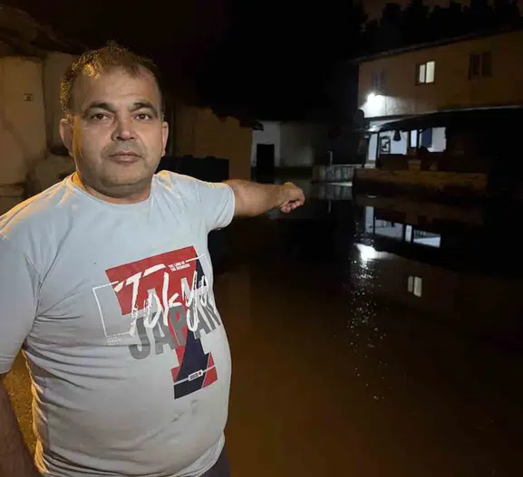 Turhal'da Yeşilırmak taştı ve evleri şu altında bıraktı