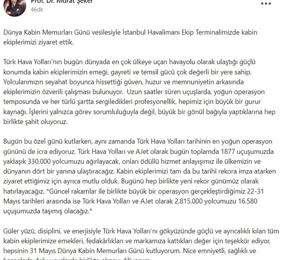 THY kabin ekipleri için tarihi gün