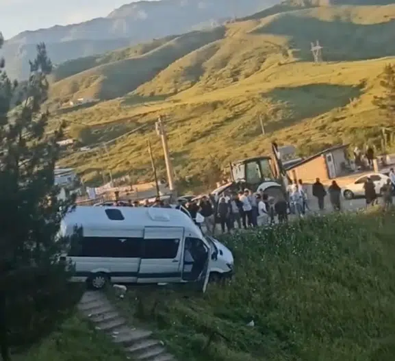 Siirt'te mezarlık yolunda korku dolu anlar