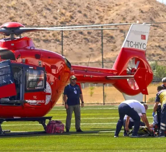 Malatya’da kritik müdahale için ambulans helikopter havalandı
