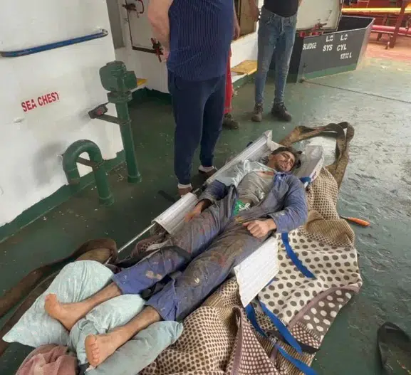 Marmara açıklarındaki kuru yük gemisinde kaza 21 yaşındaki gemici yaralandı