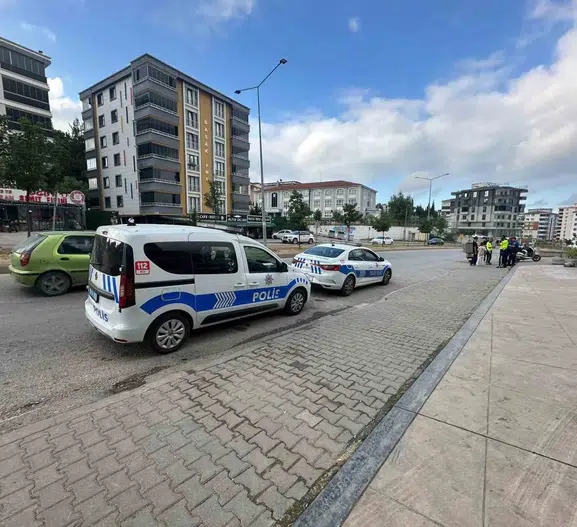 Samsun'da motosiklet kazası sürücüyü hastanelik etti