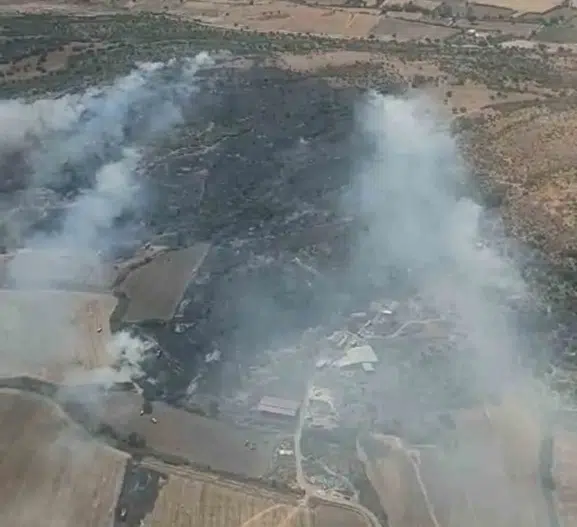 Çanakkale Ezine’de çıkan orman yangını ekiplerin müdahalesiyle söndürüldü