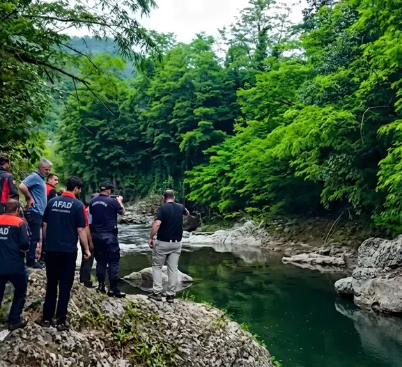 Ordu'da ırmak kenarında korkunç kaza