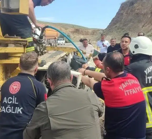 Kırıkkale'de iş kazası 15 metreden düşen kepçenin operatörü ağır yaralandı