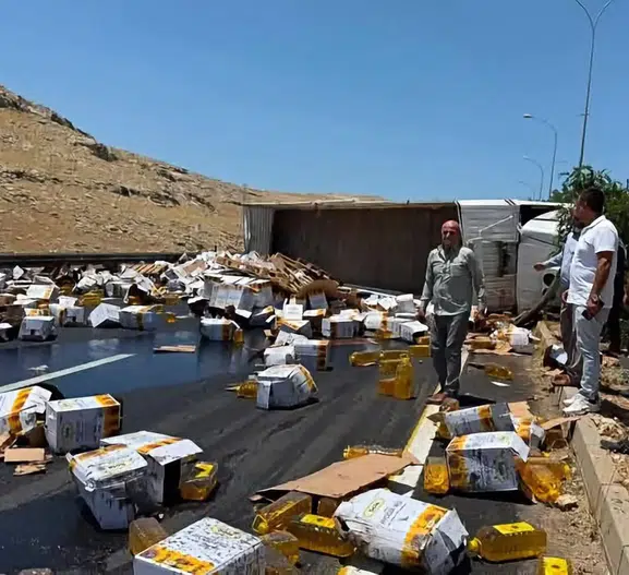 Şanlıurfa yolunda yağ krizi yaşandı