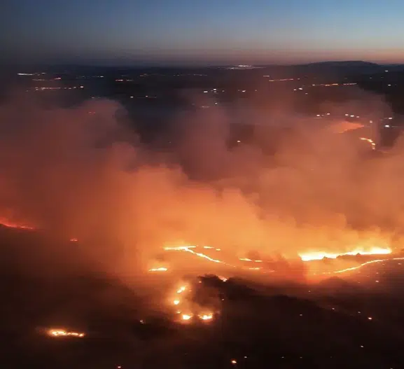 Adıyaman ormanlarında rüzgarla büyüyen yangın paniği