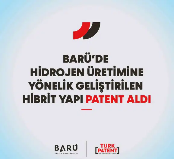 Bartın'da hidrojen enerjisi üretimi için yeni patentli buluş