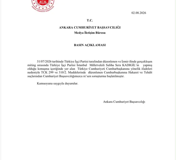 Sera Kadıgil hakkında Cumhurbaşkanına hakaret soruşturması