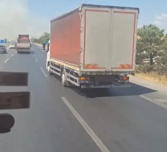Eskişehir yolundaki ot yangını ormana ulaşmadan durduruldu