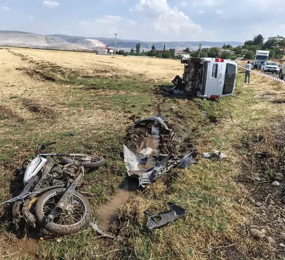 Kahramanmaraş'ta motosikletli sürücü kazada hayatını kaybetti